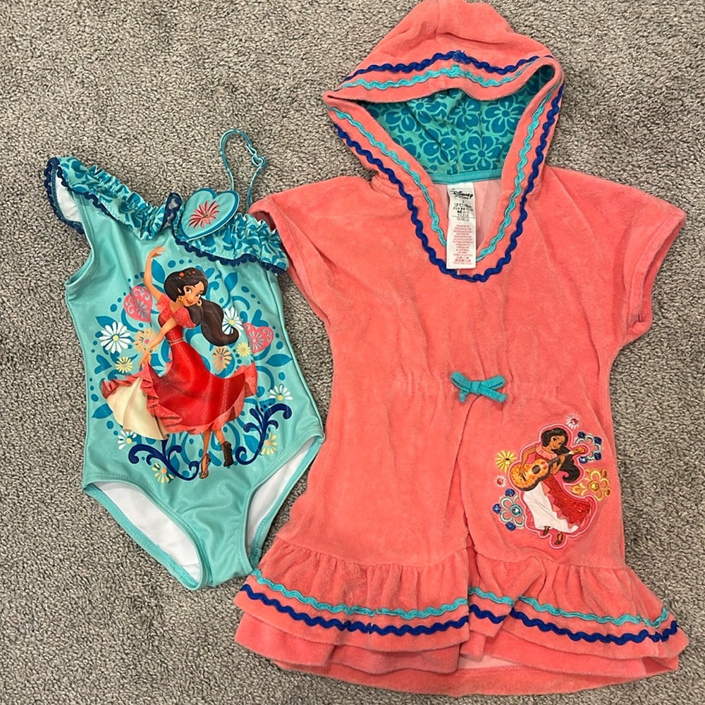 Disneys Elena swimsuit and cover 3T.